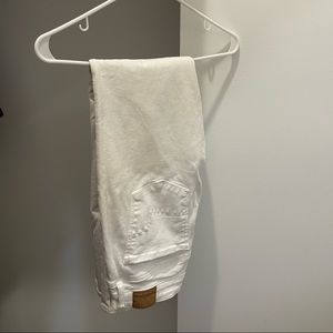 american eagle straight leg white jeans